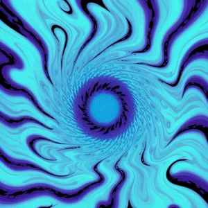 Flowing Fractal Wave: Mollusk-inspired Graphic Art