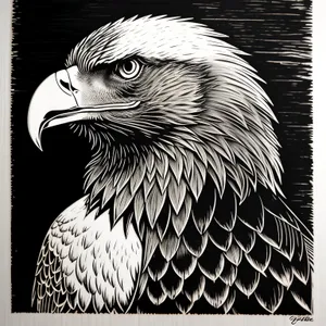 Eagle's Piercing Gaze: Majestic Hunter with Intense Eyes