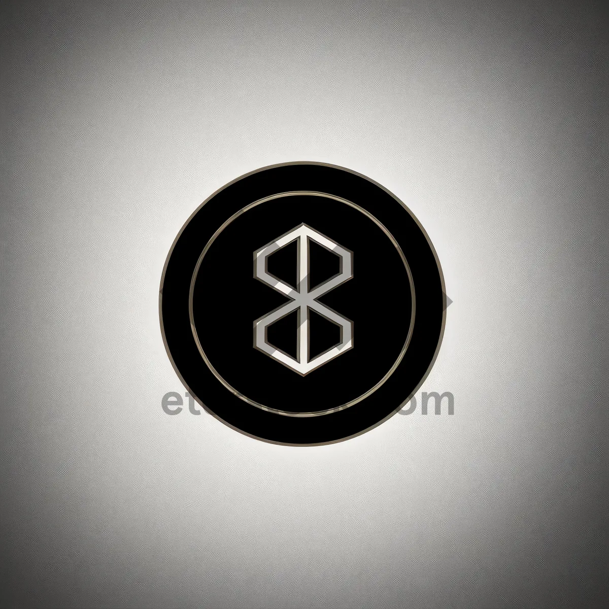 Picture of Black Disk Icon: Sleek 3D Symbol of Light Design