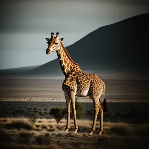Graceful Giraffe in South African Wilderness