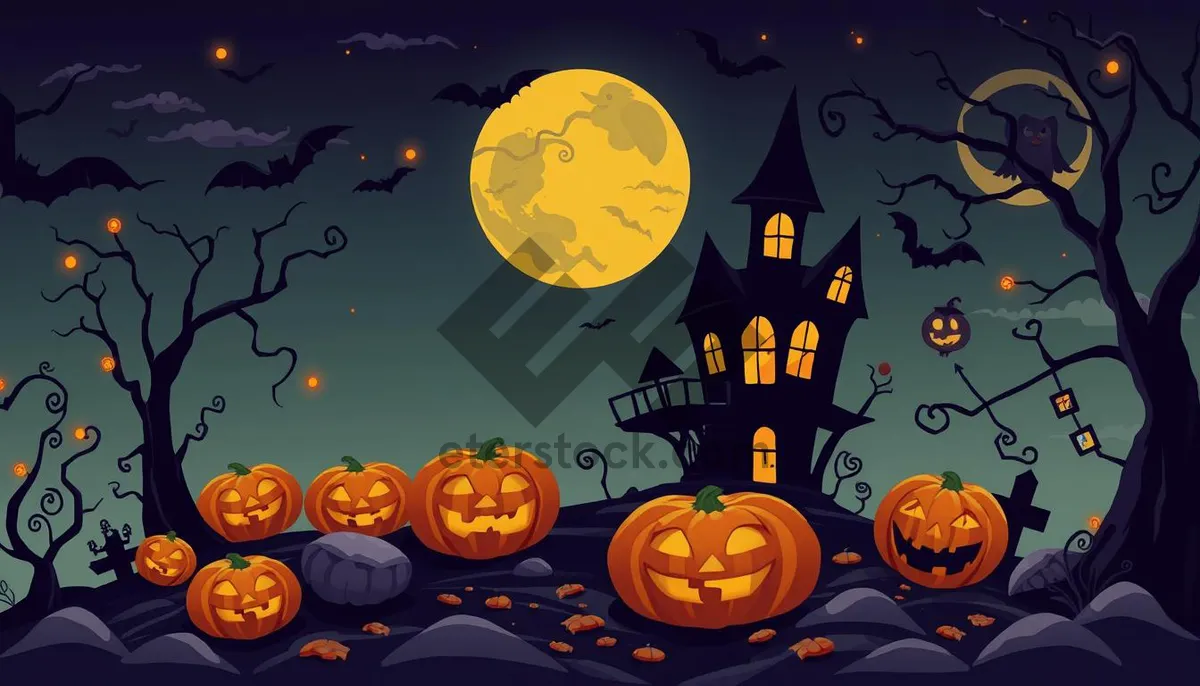 Picture of Halloween Night Cartoon Design