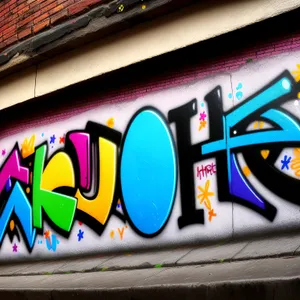 Colorful Pop Graffito: Vibrant Decorative Sign