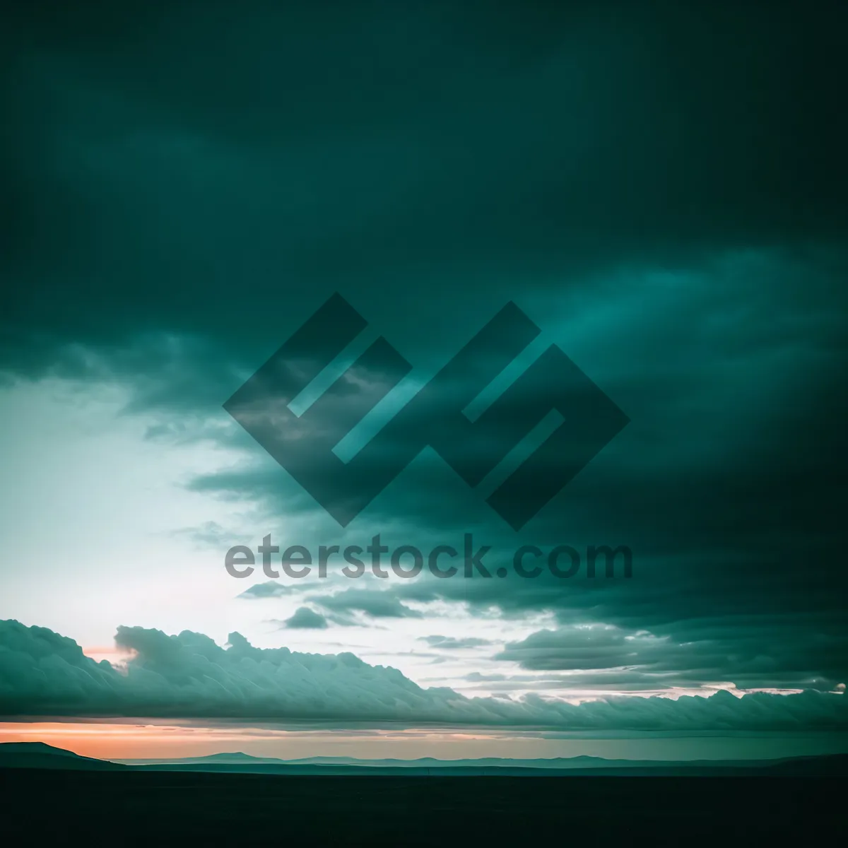 Picture of Dazzling Sunset Over Ocean Horizon