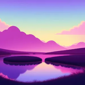 Vibrant Sunset over the Serene Seascape