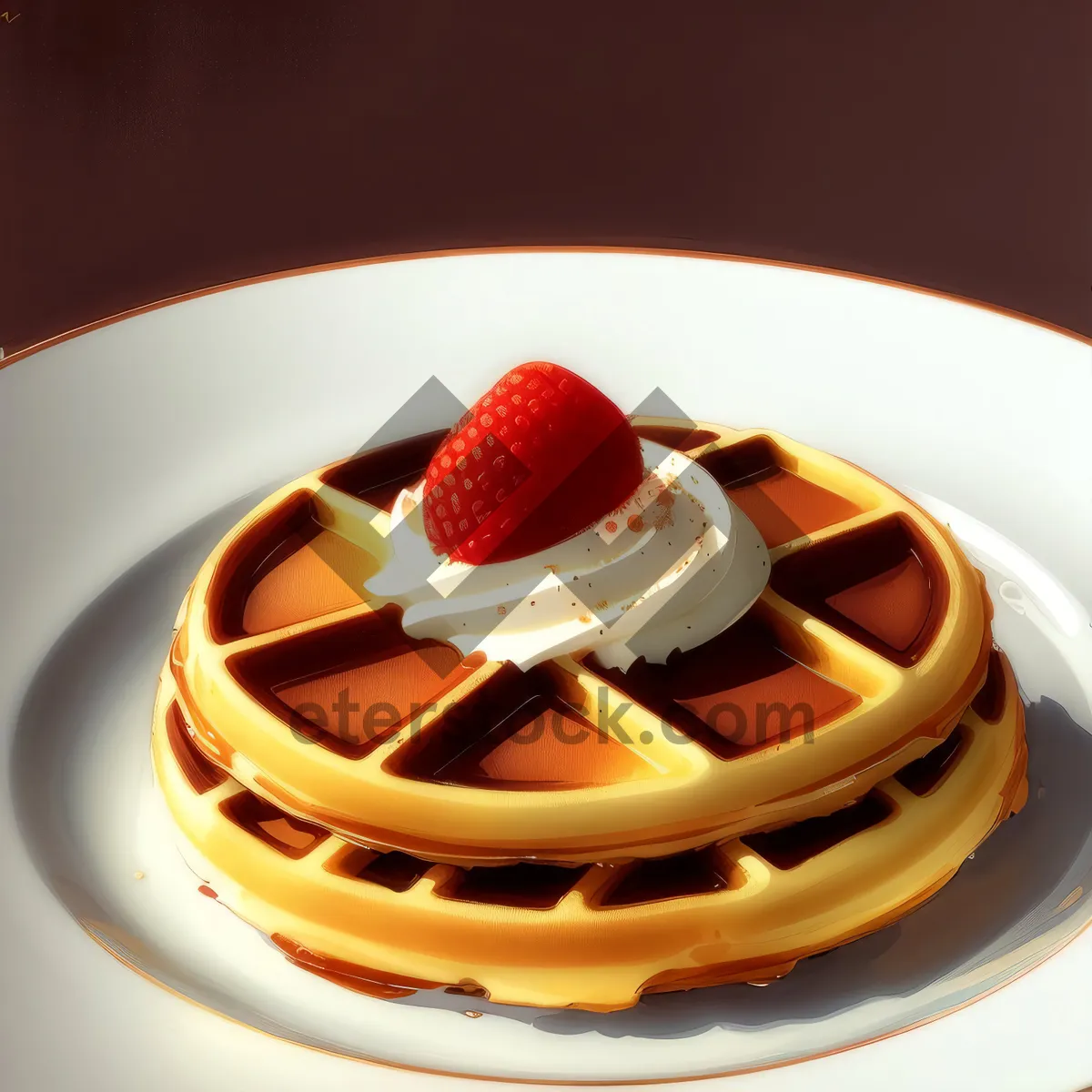 Picture of Decadent Chocolate Strawberry Breakfast with Cream