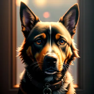 Adorable Border Collie Shepherd Dog Portrait