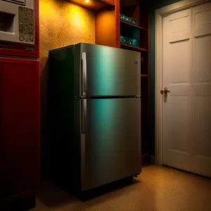 Modern White Refrigerator in Stylish Interior