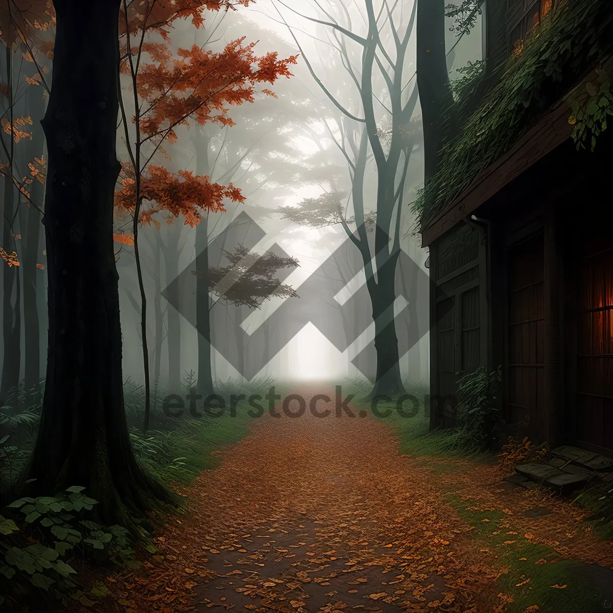 Picture of Serenity in Autumn's Enchanting Woods