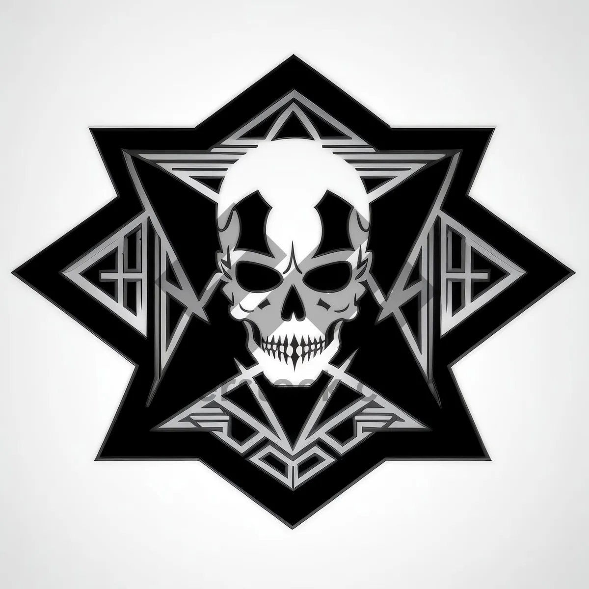Picture of Pirate Emblem: Black Heraldic Symbol, Iconic Design