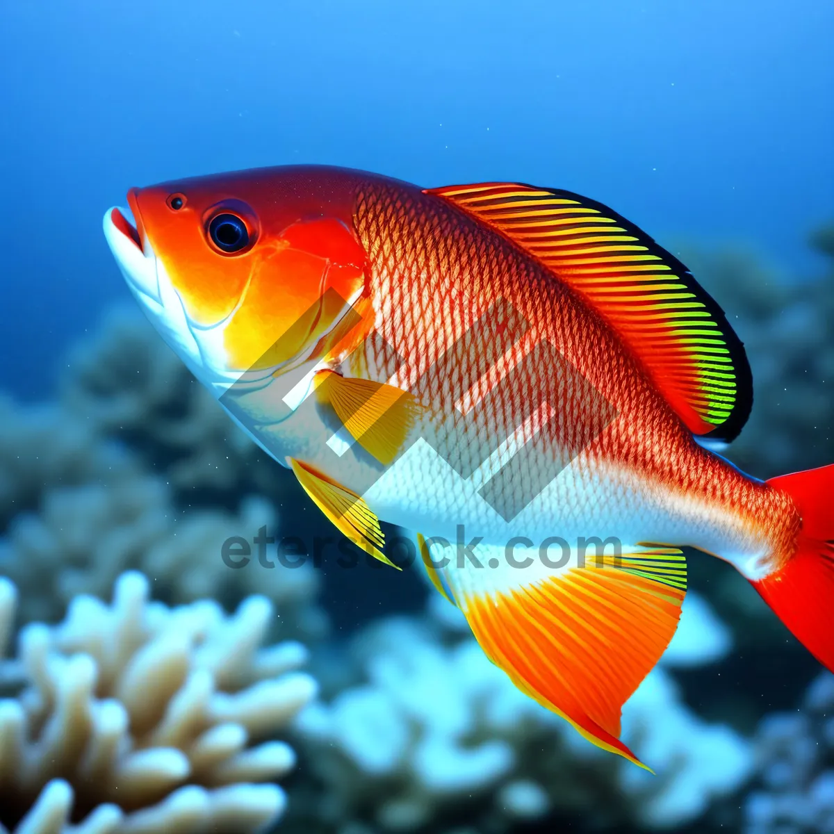 Picture of Exotic Marine Life in Coral Reef
