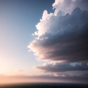 Vibrant Sundrenched Cloudscape