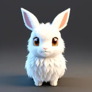 Fluffy Bunny with Cute Ears - Adorable Easter Pet
