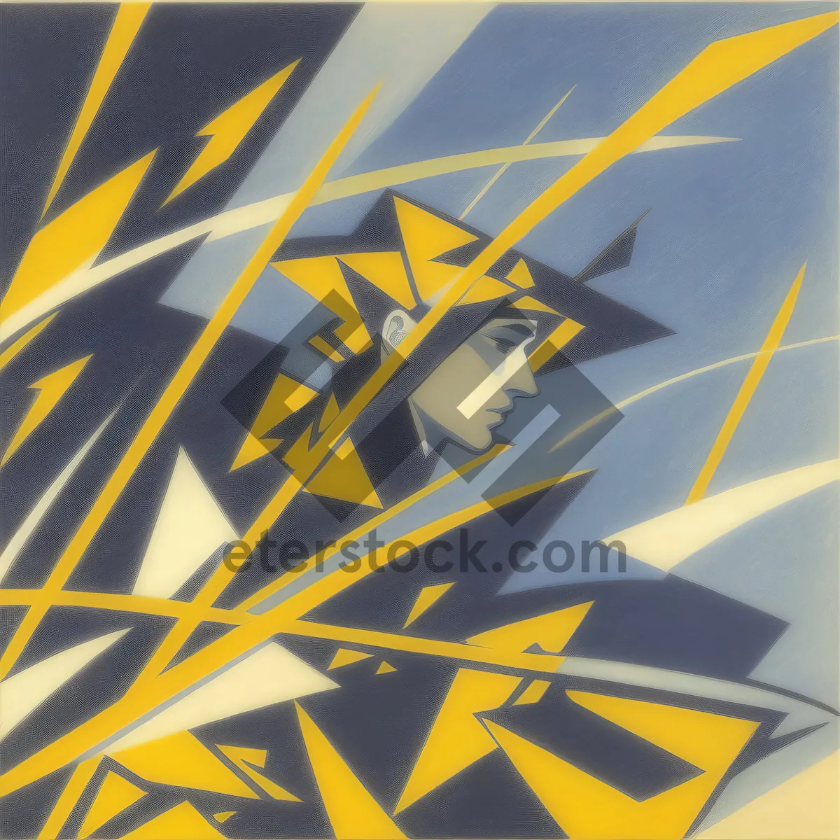 Picture of Lightning Flag Graphic Symbolizing Country's Design