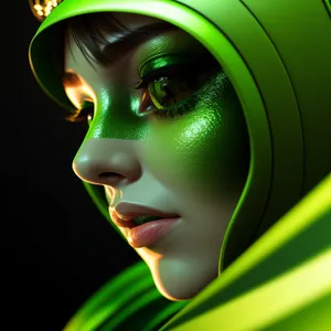 Sorcerer Model Portrait with Mesmerizing Eyes and Stylish Hair