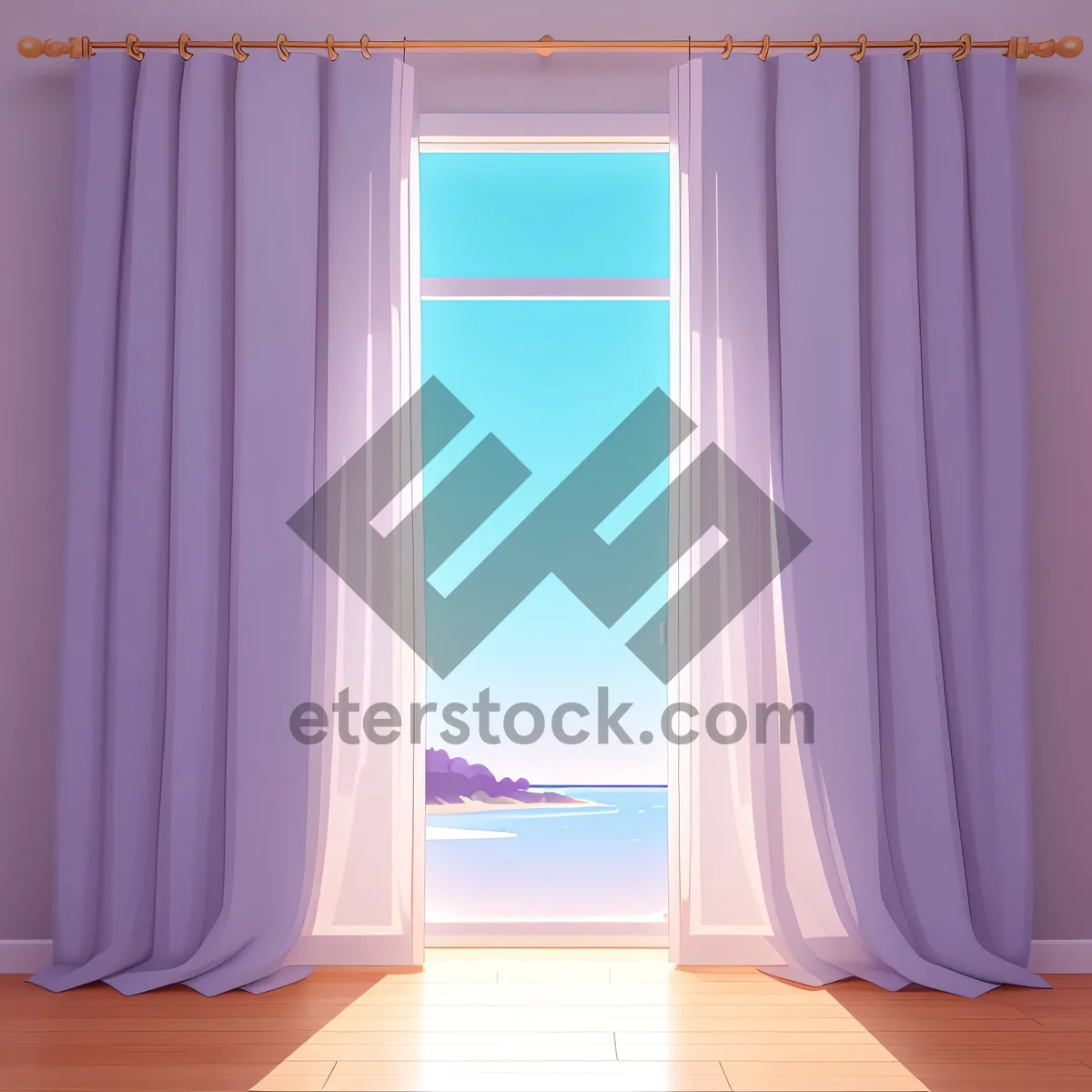 Picture of Modern Boutique Window Shade Design with Artistic Pattern