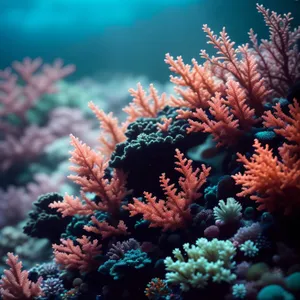 Colorful Coral Reef Bursting with Marine Life