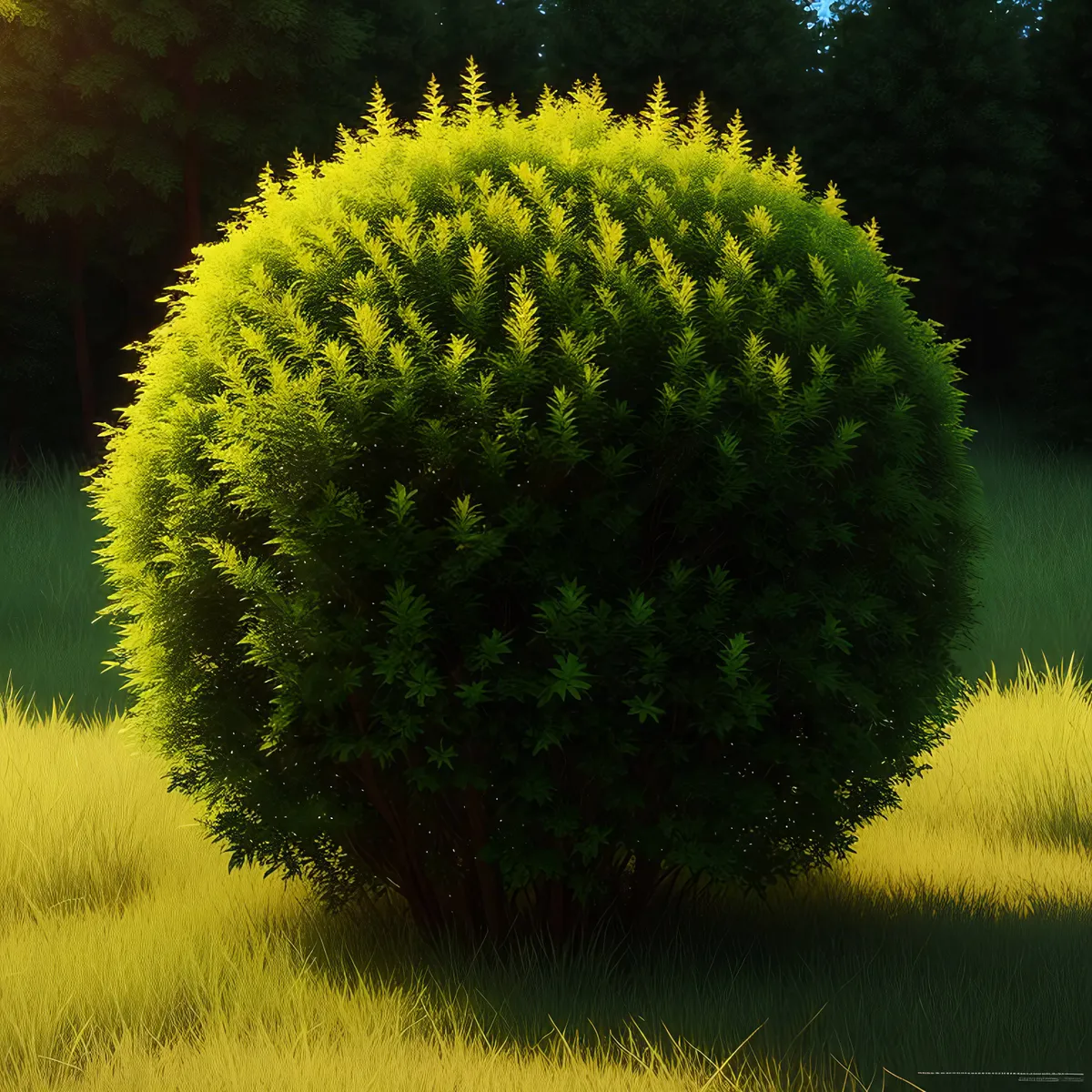 Picture of Bright Yellow Sunflower in a Garden