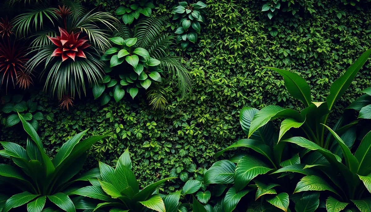 Picture of Tropical Forest Jungle Foliage and Leaves View