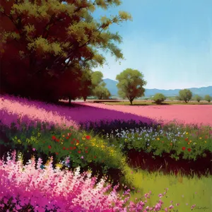 Colorful Meadow Blooming with Spring Flowers