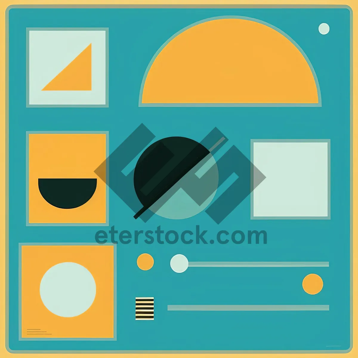 Picture of Versatile Icon Set: Stylish Design Symbols and Buttons