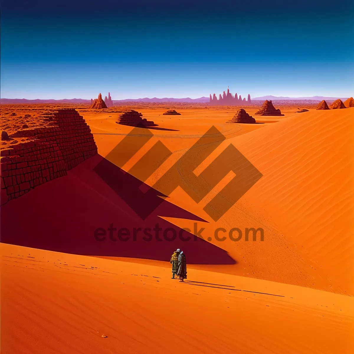 Picture of Sundrenched Dunes: Majestic Moroccan Desert Sunset