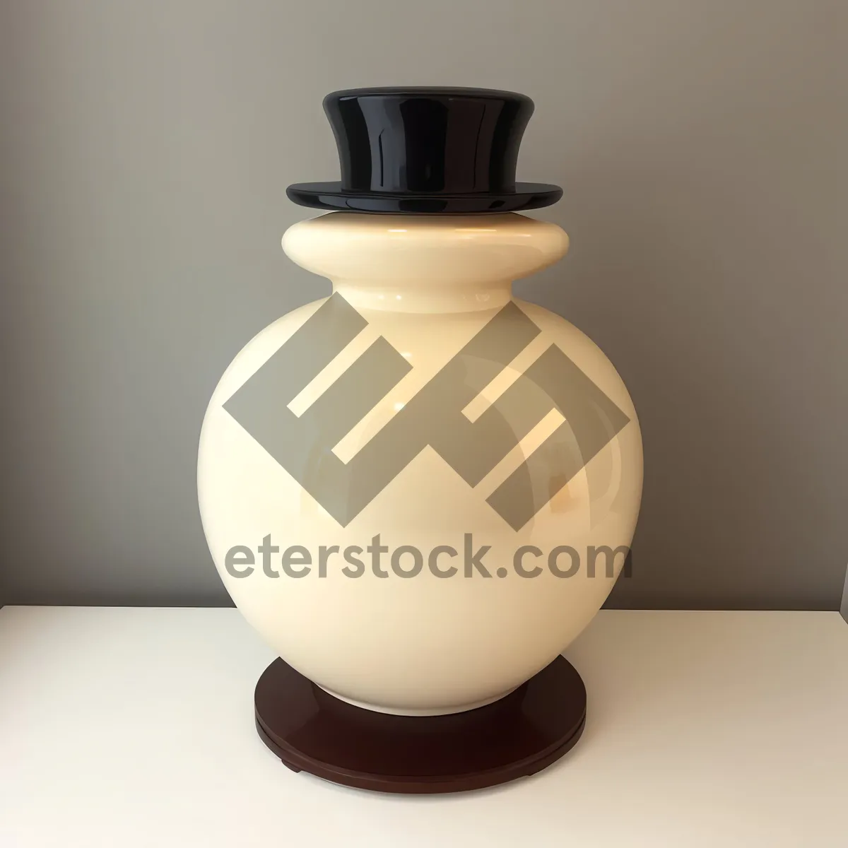 Picture of Porcelain Perfume Bottle with Glass Stopper