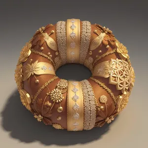 Bangle-shaped Friedcake with Sea Urchin Decoration