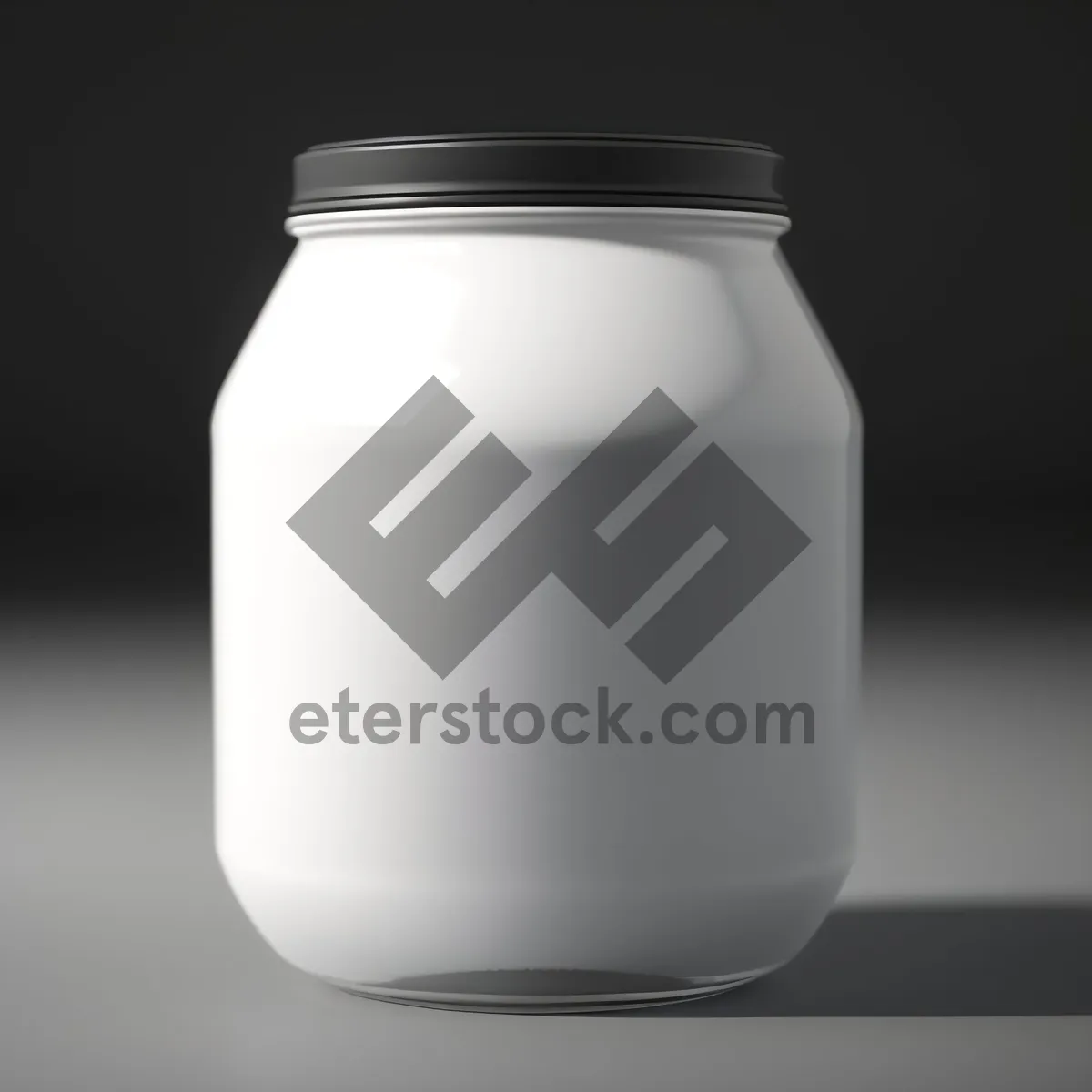 Picture of Healthy Milk in Glass Jar - Nutritious Liquid Conserve