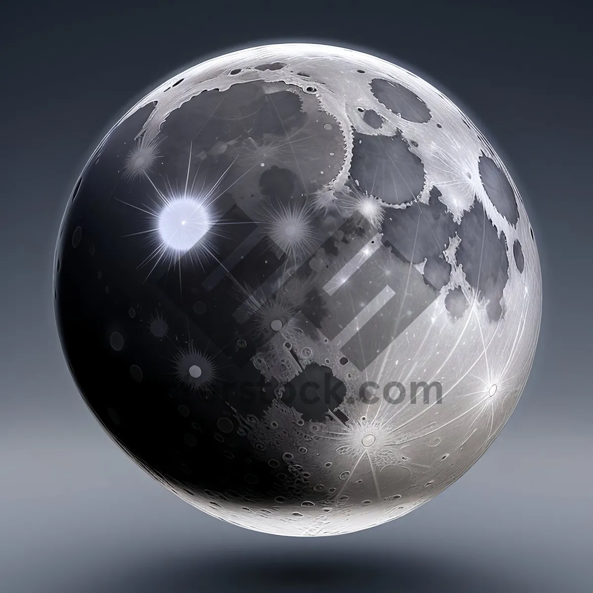 Picture of Scientific View of Earth and Moon in Space
