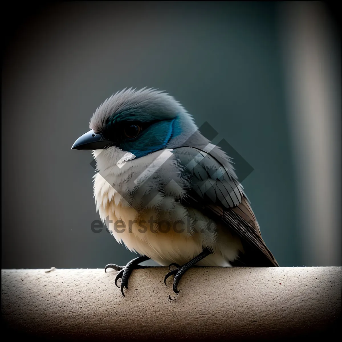 Picture of Cute Chickadee perched on Branch with Brown Feathers