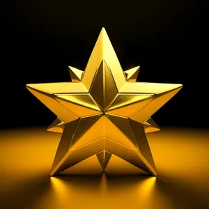 Five-Star Pyramid Symbol - 3D Graphic Design.