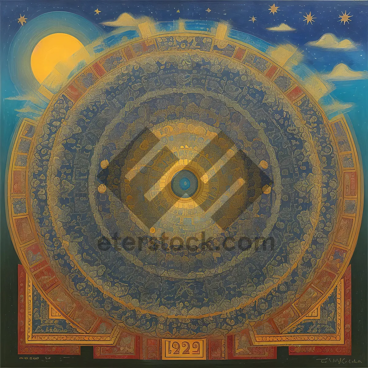 Picture of Gong Percussion: Artistic Circle Mosaic Design