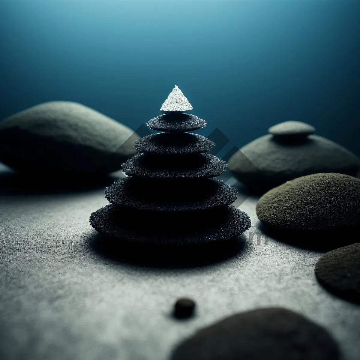 Picture of Tranquil rock stack for meditation and relaxation.