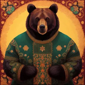 Golden Teddy Bear Temple Art