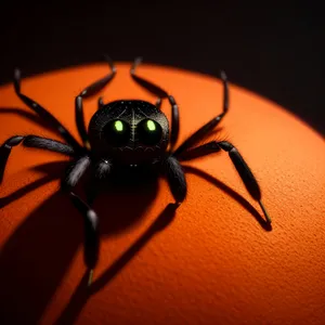 Close-up of Black Widow Spider - Detailed Arachnid Wildlife Image