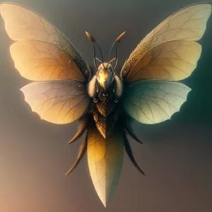 Colorful Butterfly Perched on Vibrant Orange Flower