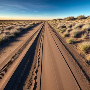 Desert Highway: Endless Sands and Open Road