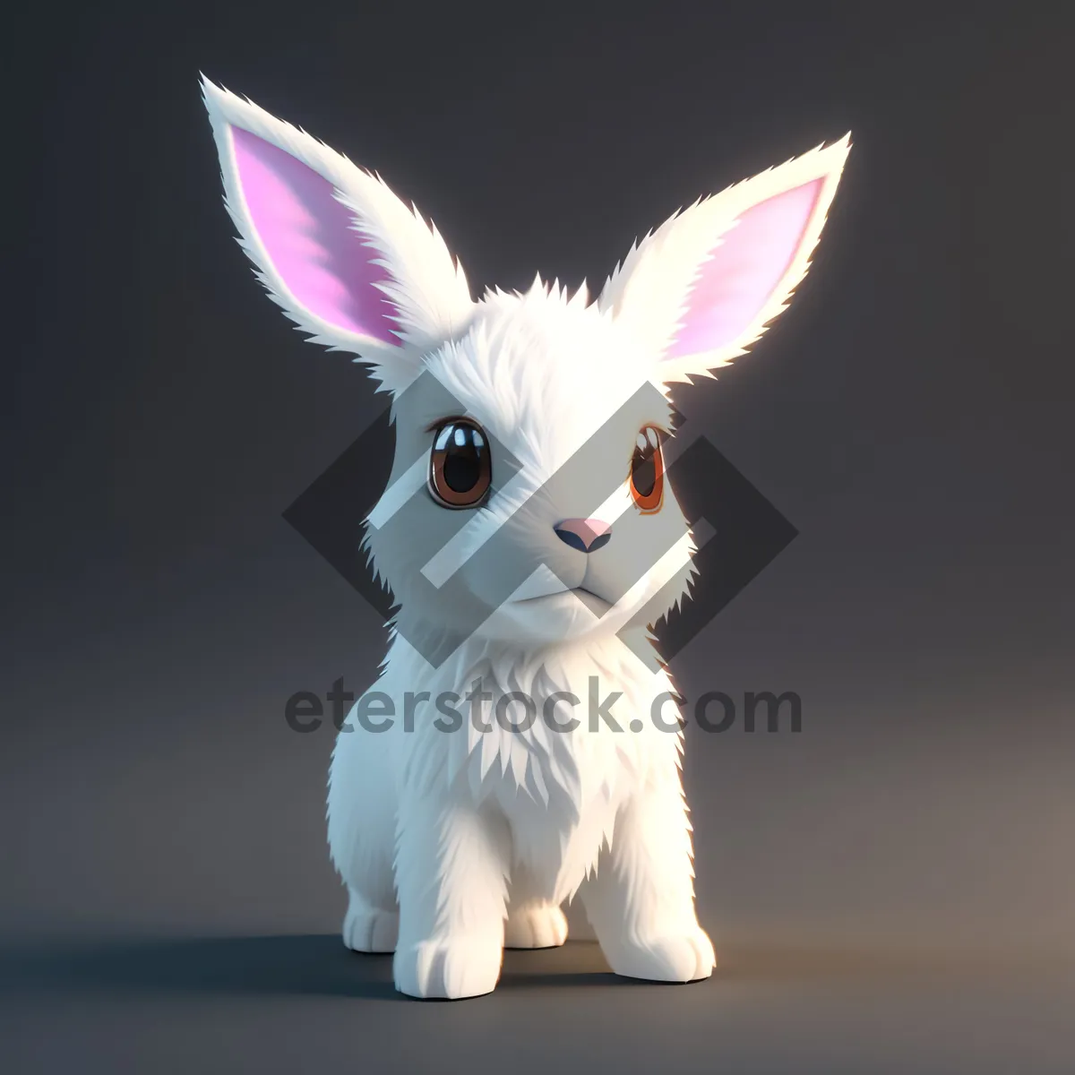 Picture of Fluffy Bunny with Cute Ears: A Adorable Easter Pet
