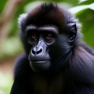 Primate Portrait: Majestic Gorilla Amidst Wildlife