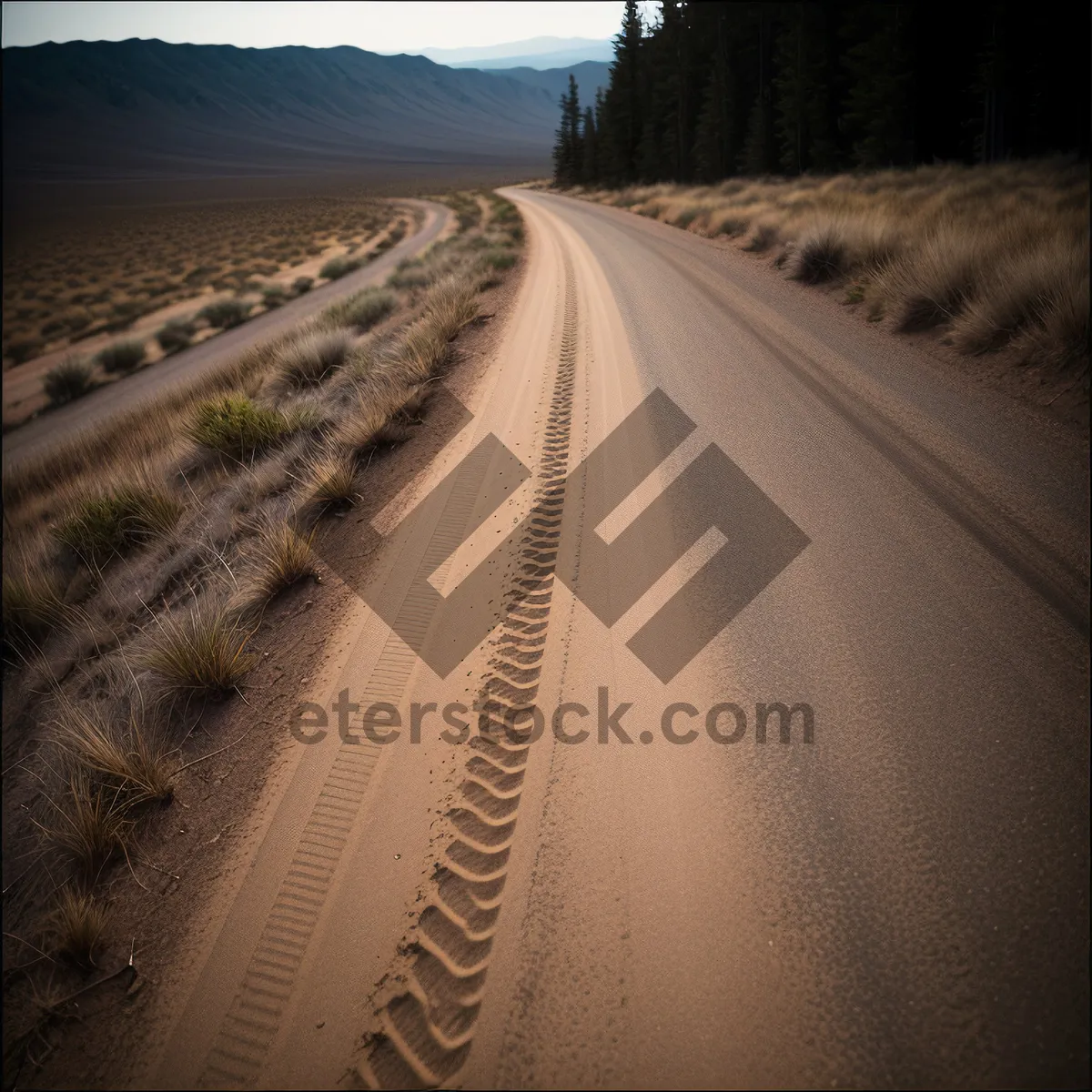 Picture of Endless Journey: Serene Highway Amidst Scenic Landscape