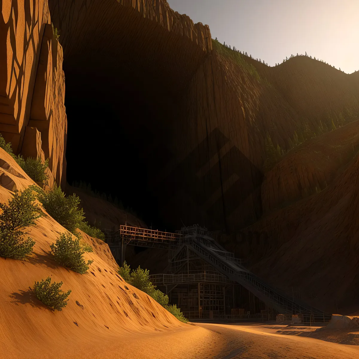 Picture of Majestic Sunset Over Desert Canyon