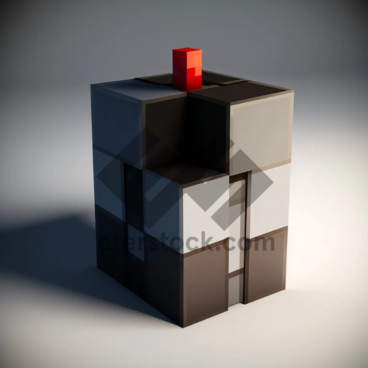 Picture of Open Gift Box - 3D Render of Empty Cardboard Container