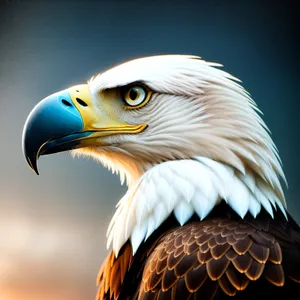 Wild Bald Eagle with Intense Gaze