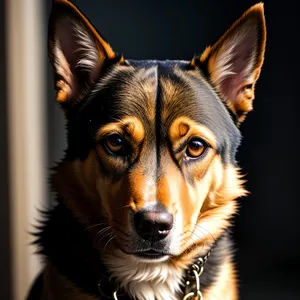 Adorable Shepherd Dog Posing Gracefully