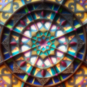 Colorful Geometric Mosaic: Artistic Creation of Modern Digital Patterns