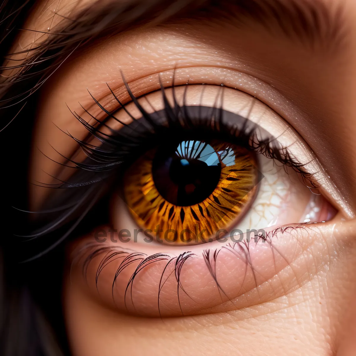 Picture of Stunning Eyebrow and Eye Closeup: Captivating Vision