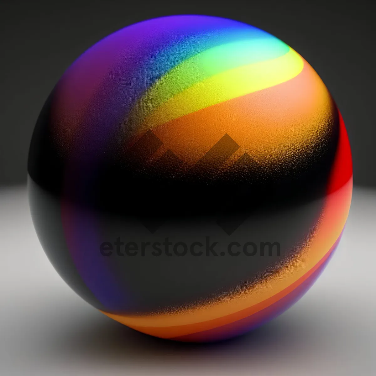 Picture of Globular Earth Art: Symbolic 3D Planet in Colorful Design