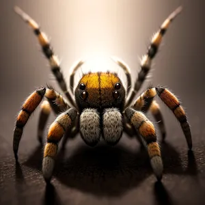 Menacing Beauty: Black and Gold Garden Spider