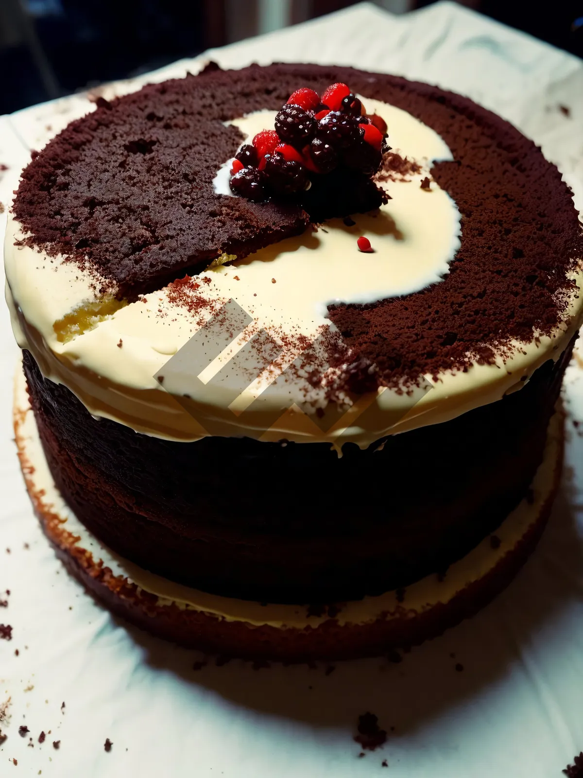 Picture of Indulgent Chocolate Trifle with Fresh Berries