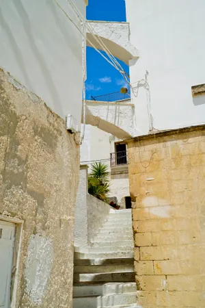 Old Brick House in Historic City Street